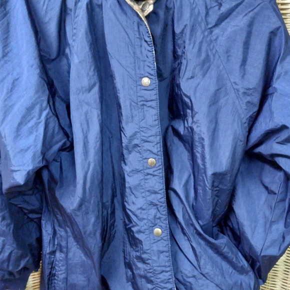 CASUAL Club Jacket Fleece Reversible Waterproof Beige Blue White Aztec Size S/36 - Picture 9 of 12